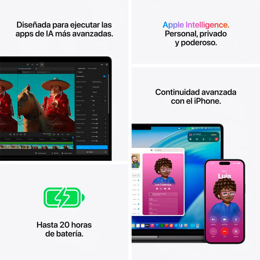 Laptop Apple MacBook Pro 14.2" Liquid Retina XDR (M5 Pro 15c, 16c GPU, 24GB, 1TB SSD, macOS) - Negro Espacial (MGDR4E/A)