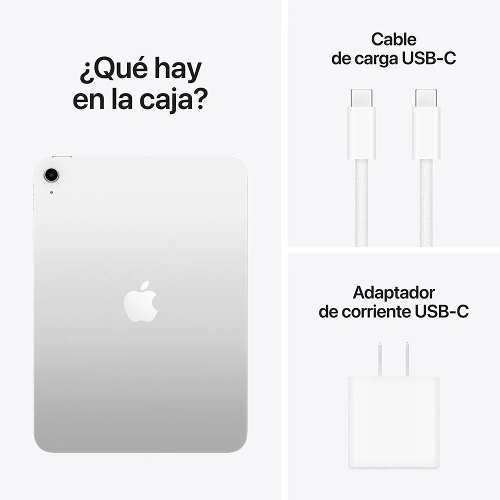 Tablet Apple iPad 11" 11a Gen Liquid Retina (A16 Bionic 6c, GPU 5c, 6GB RAM, 128GB, Wi-Fi) - Plata (MD3Y4CL/A)