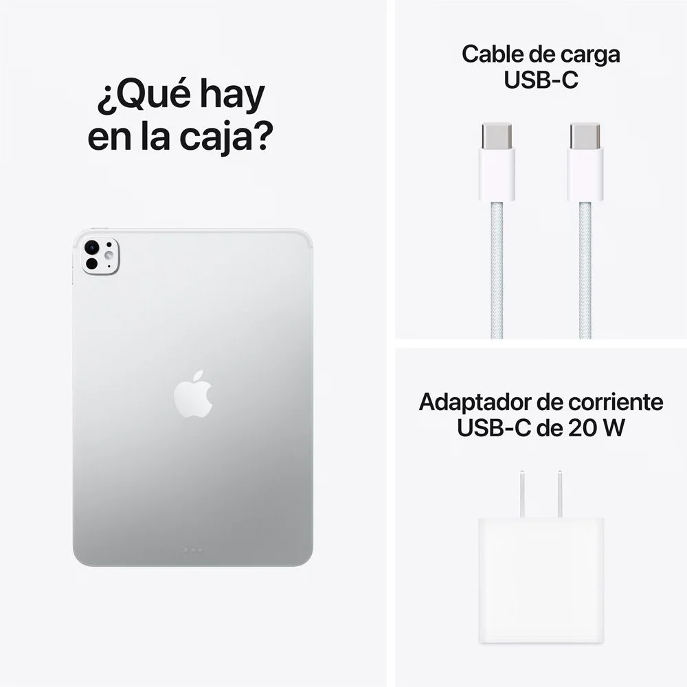 Tablet Apple iPad Pro 11" Ultra Retina XDR OLED (Chip M5 10c, 12GB RAM, 256GB, Wi-Fi) - Plata (MDWL4CL/A)