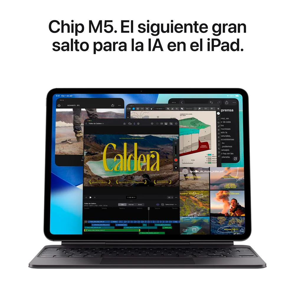 Tablet Apple iPad Pro 13" Ultra Retina XDR OLED (Chip M5 10c, 12GB RAM, 256GB, Wi-Fi) - Negro Espacial (MDYJ4CL/A)