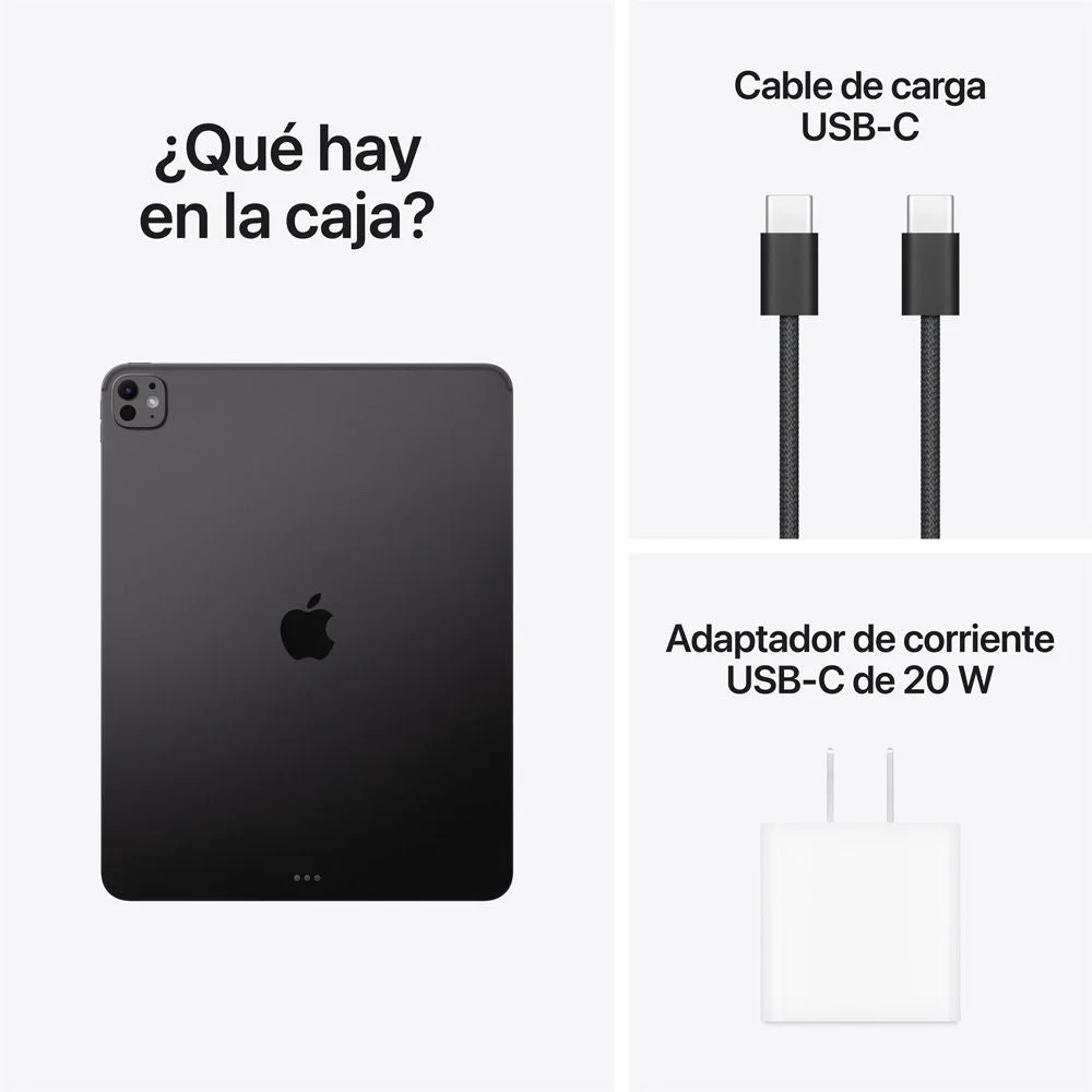 Tablet Apple iPad Pro 13" Ultra Retina XDR OLED (Chip M5 10c, 12GB RAM, 256GB, Wi-Fi) - Negro Espacial (MDYJ4CL/A)