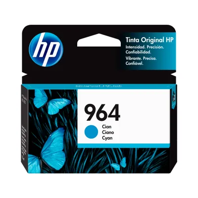 Cartucho de Tinta HP 964 Cian 10.8ml | Para OfficeJet Pro 9010, 9020 - 3JA50AL