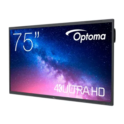 Pantalla Interactiva Optoma 5753RK 75" 4K UHD 3840×2160 | LAN + Wi-Fi | para Aulas y Empresas
