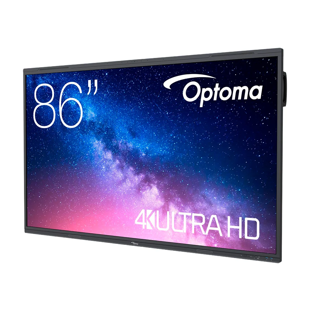 Pantalla Interactiva Optoma 5863RK 86" 4K UHD 3840×2160 | LAN + Wi-Fi | para Aulas y Empresas