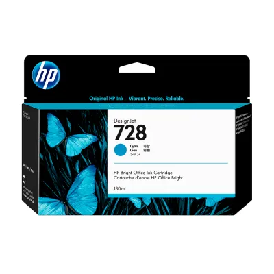 Cartucho de Tinta HP 728 Cian 130ml | Para DesignJet T730, T830 - F9J67A