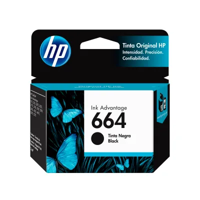 Cartucho de Tinta HP 664 Negro 2ml | Para DeskJet Ink Advantage 1115, 2135, 3635 - F6V29AL