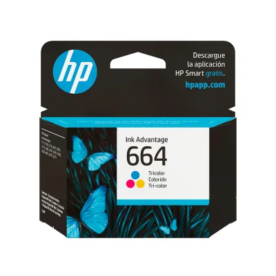 Cartucho de Tinta HP 664 Tricolor 2ml | Para DeskJet Ink Advantage 1115, 2135, 3635 - F6V28AL