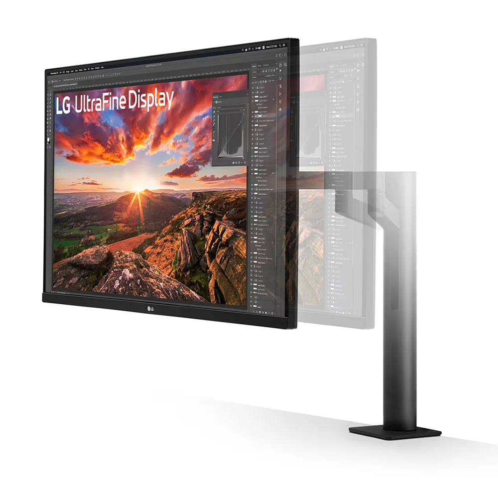 Monitor Profesional LG UltraFine Ergo 32UN880K 31.5" 4K UHD IPS | Brazo C-Clamp, USB-C 60W, Altavoces - 32UN880K