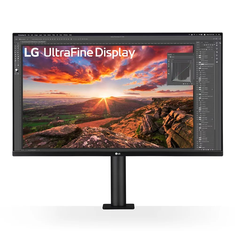 Monitor Profesional LG UltraFine Ergo 32UN880K 31.5" 4K UHD IPS | Brazo C-Clamp, USB-C 60W, Altavoces - 32UN880K