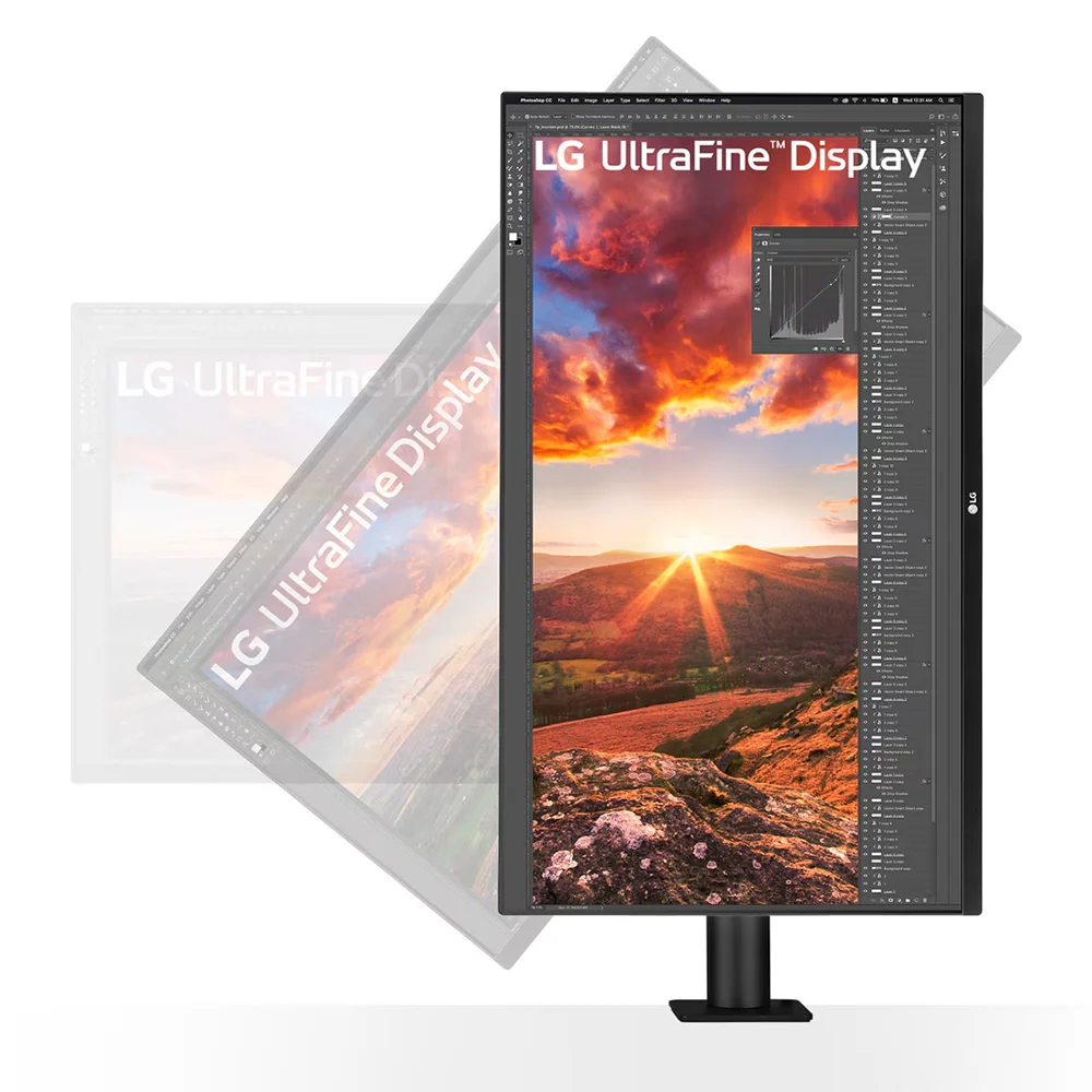Monitor Profesional LG UltraFine Ergo 32UN880K 31.5" 4K UHD IPS | Brazo C-Clamp, USB-C 60W, Altavoces - 32UN880K