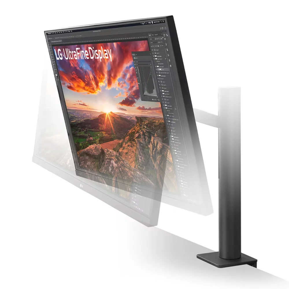 Monitor Profesional LG UltraFine Ergo 32UN880K 31.5" 4K UHD IPS | Brazo C-Clamp, USB-C 60W, Altavoces - 32UN880K