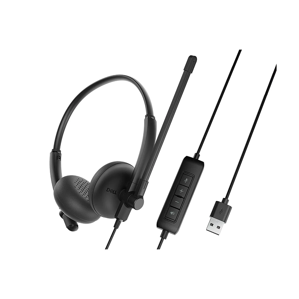 Auriculares con Micrófono Dell Pro Wired WH125 | Conexión USB-A, Drivers 27mm, Varilla 270°, Controles - 520-BBLL