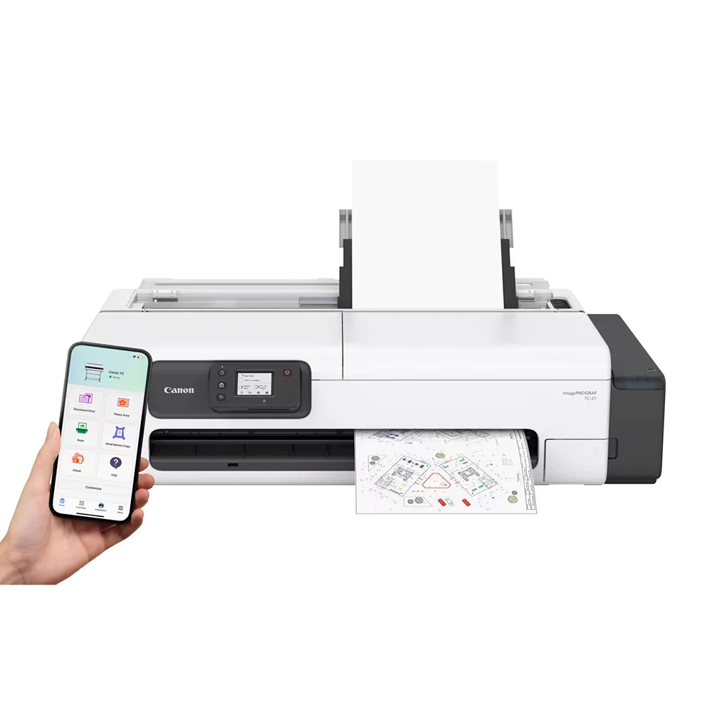 Plotter Canon imagePROGRAF TC-21 24″ (7055C002) | Inyección Térmica A1/A2/A3/A4 | 2400×1200 dpi | Wi-Fi, Ethernet, USB | Impresión de Planos CAD y Cartelería