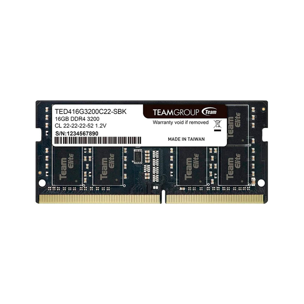 Memoria RAM TeamGroup Elite | 16GB DDR4-3200MHz | CL22 | 1.2V | SODIMM 260-Pin