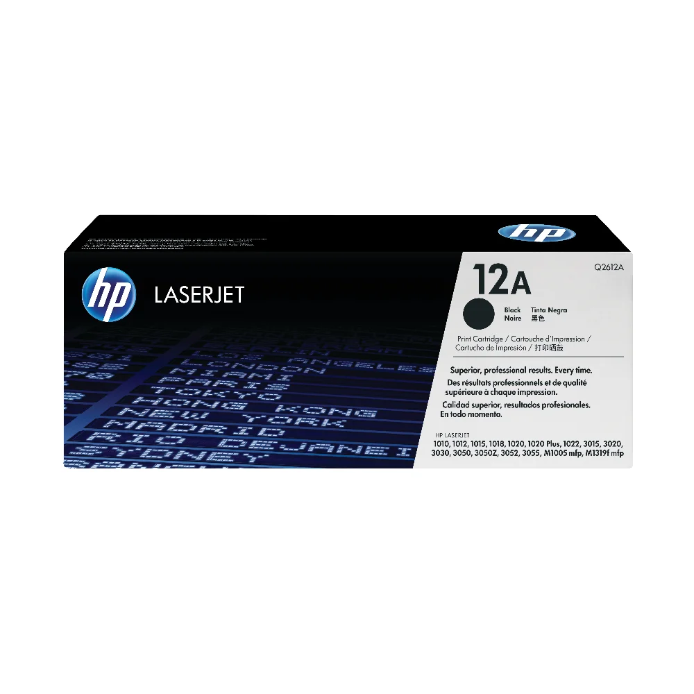 Tóner HP 12A Negro Original Q2612A para HP LaserJet
