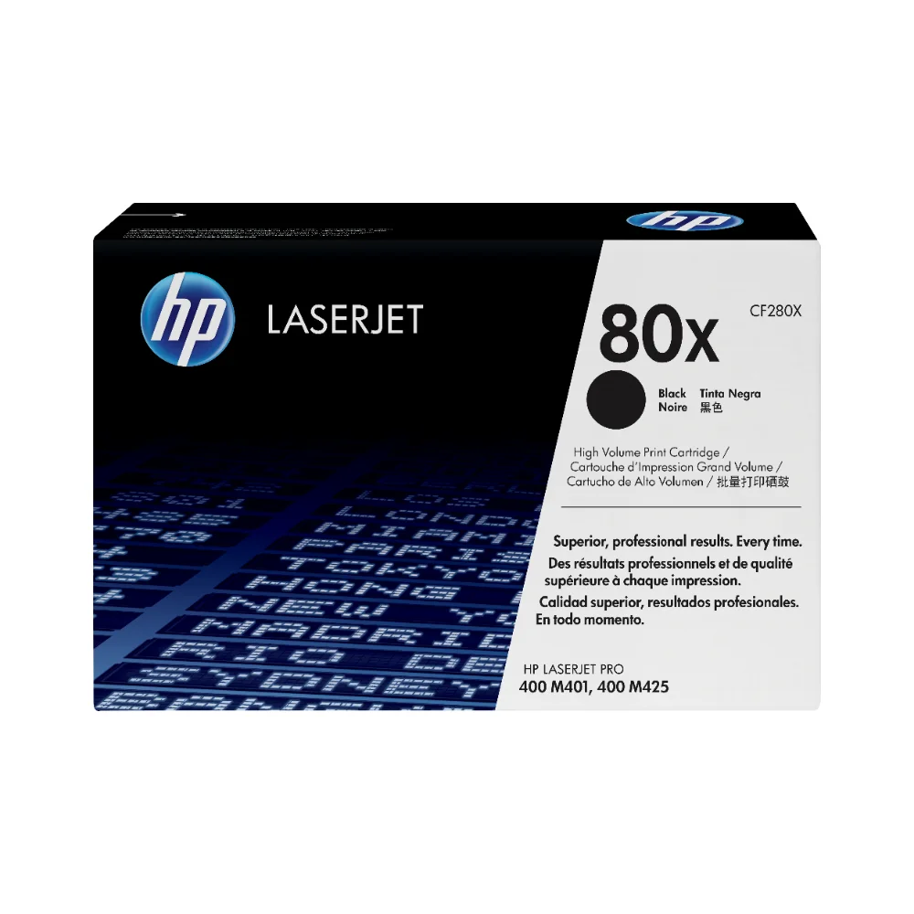 Tóner HP 80X Negro Original CF280X para HP LaserJet