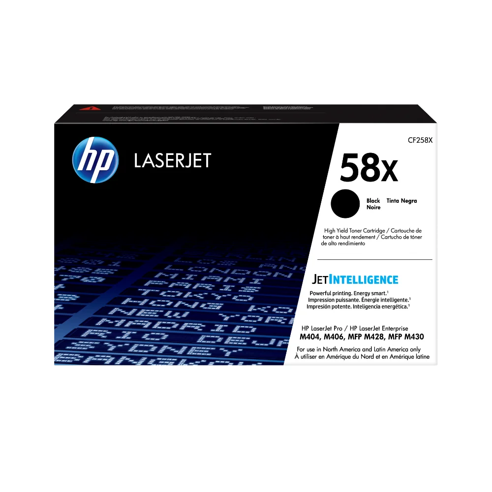 Tóner HP 58X Negro Original CF258X para HP LaserJet