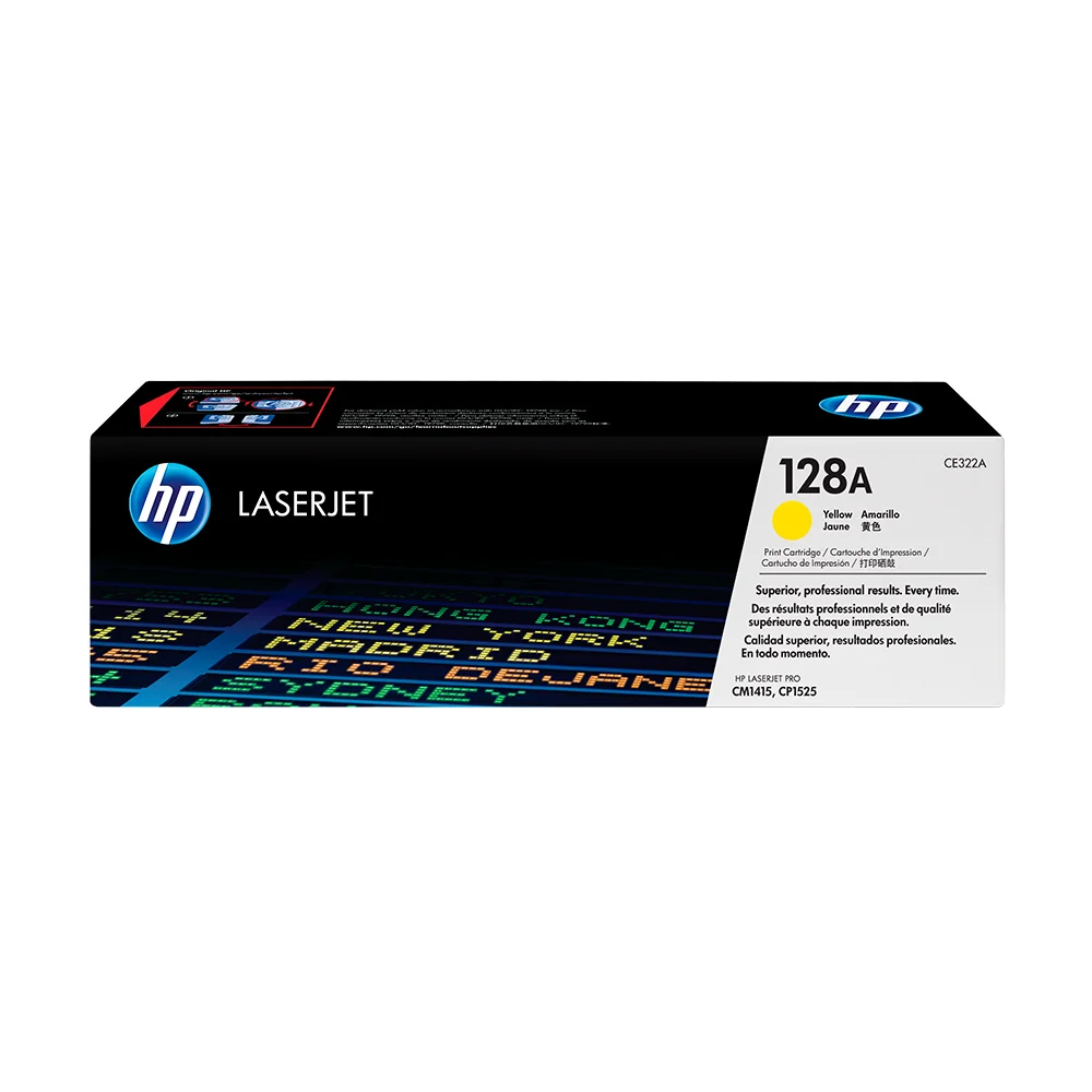Tóner HP 128A Amarillo Original CE322A para HP LaserJet