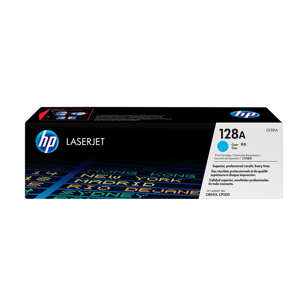 Tóner HP 128A Cian Original CE321A para HP LaserJet