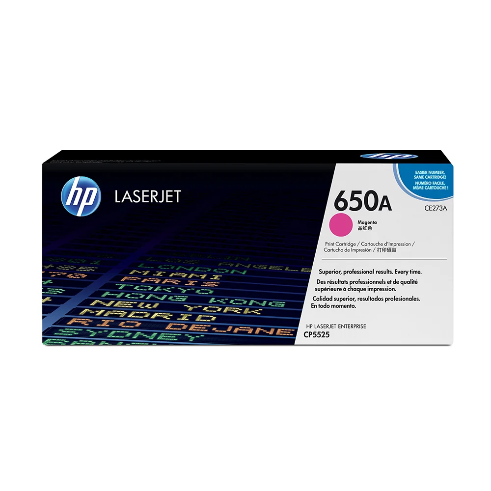 Tóner HP 650A Magenta Original CE273A para HP LaserJet