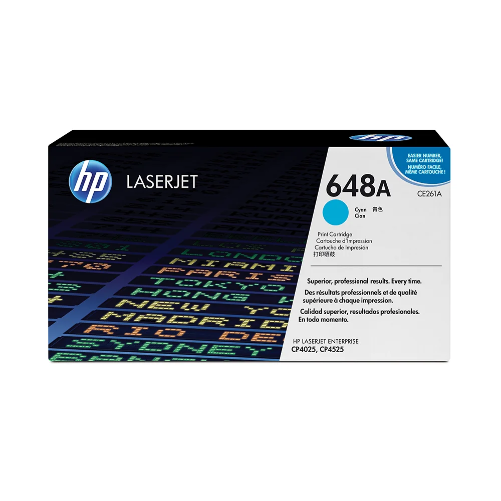 Tóner HP 648A Cian Original CE261A para HP LaserJet