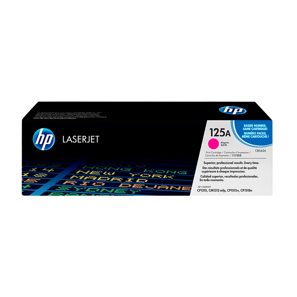 Tóner HP 125A Magenta Original CB543A para HP LaserJet