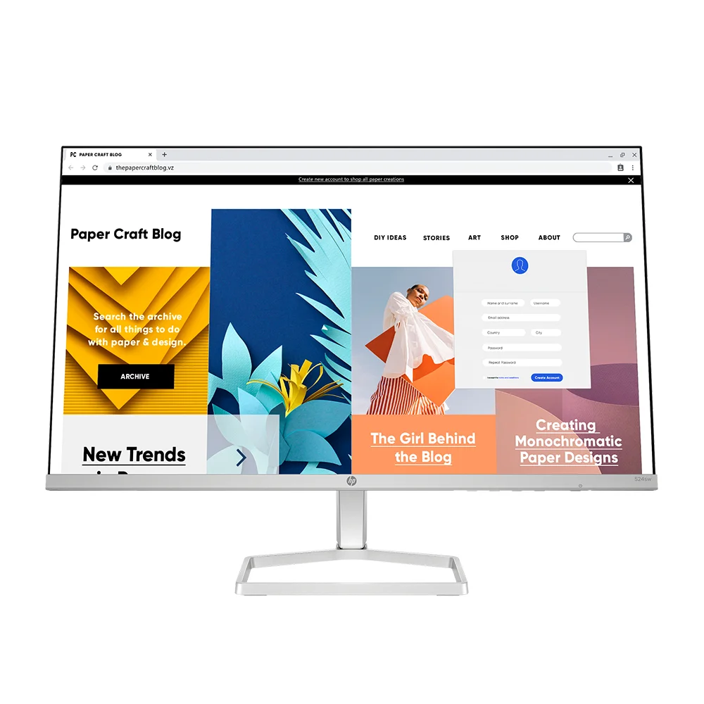 Monitor HP Series 5 524sw (94C21AA) | 23.8" FHD (1920×1080) IPS | 100Hz | HDMI + DP