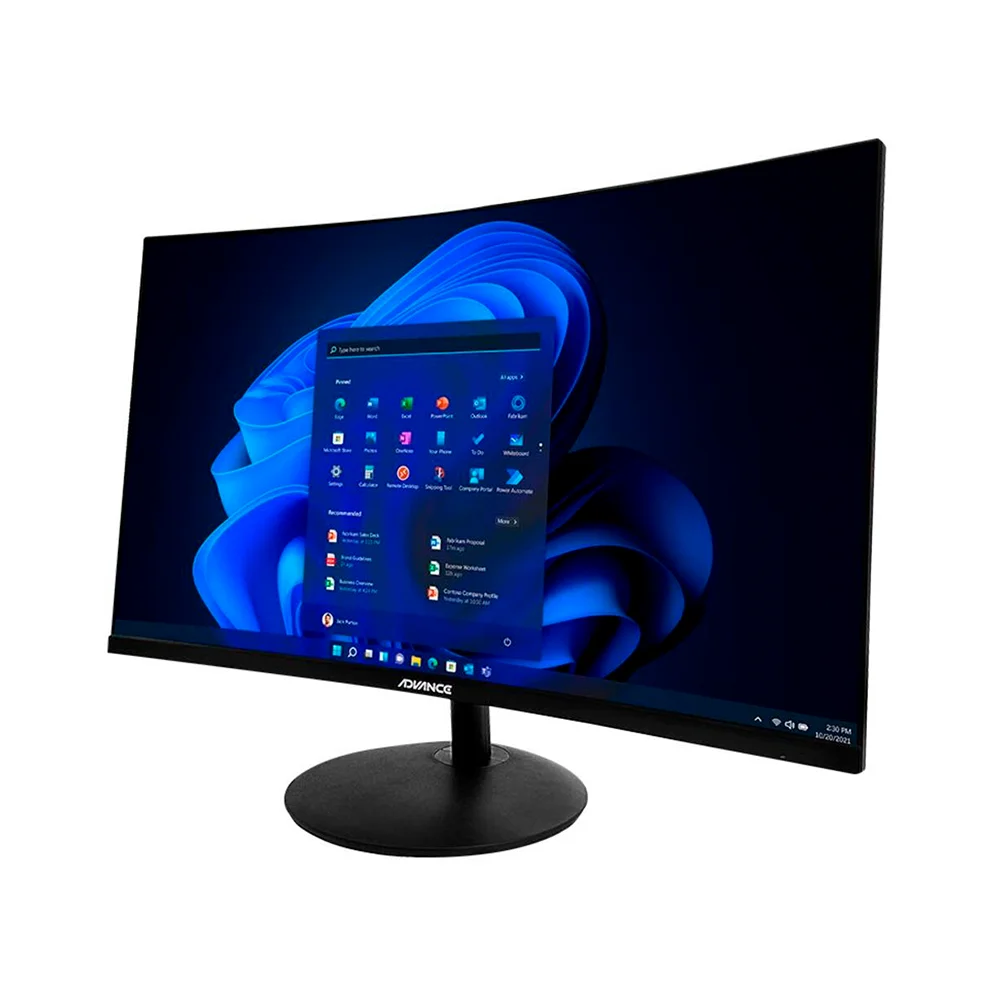 Monitor Advance (ADV-2751S) | 27" FHD (1920×1080) VA Curvo | 100Hz | 1ms | HDMI + DP