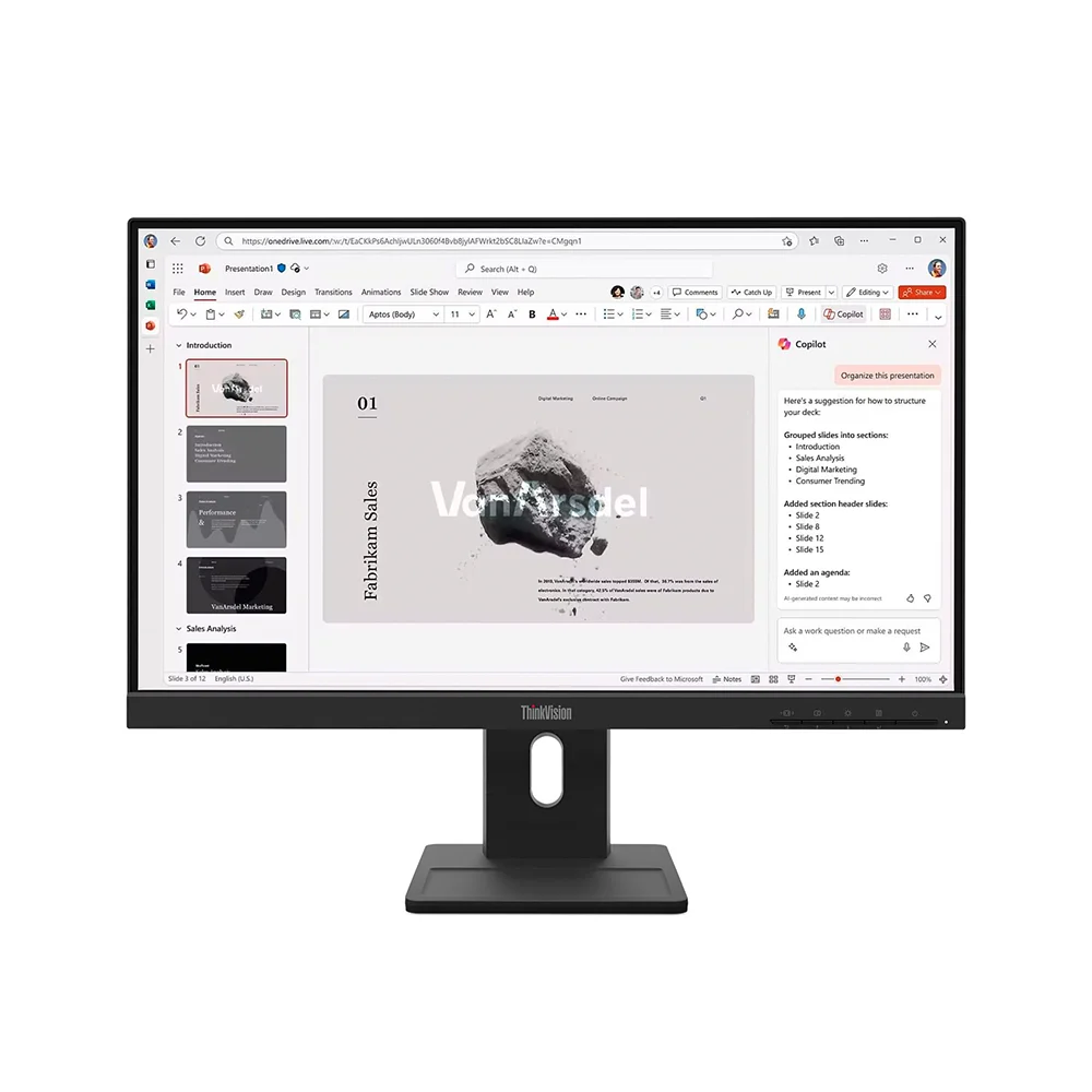 Monitor Lenovo ThinkVision E22-40 (64C9MAR6LA) | 21.5" FHD (1920×1080) IPS | 75 Hz | HDMI + DP + VGA