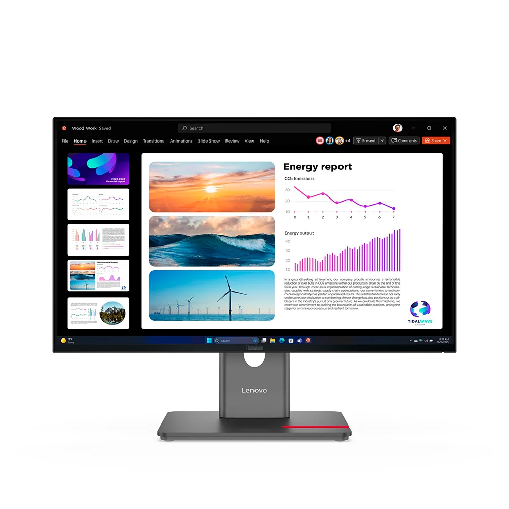 Monitor Lenovo ThinkVision P24Q-40 (64B2GAR1LA) | 23.8" QHD (2560×1440) IPS | 48-120 Hz | HDMI + DP + USB-C