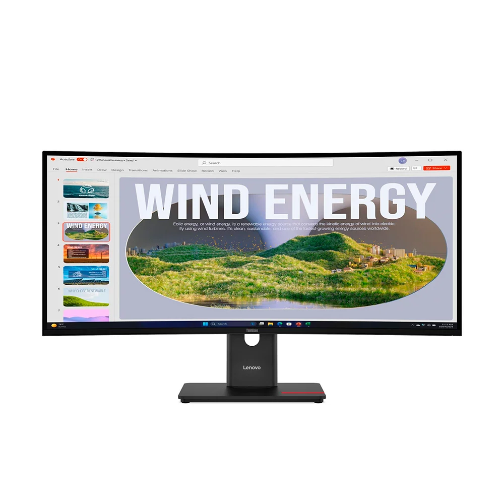Monitor Lenovo ThinkVision T34WD-40 (64AEGAR1LA) | 34" UWQHD (3440×1440) IPS | 48-120 Hz | Thunderbolt 4 + DP + HDMI