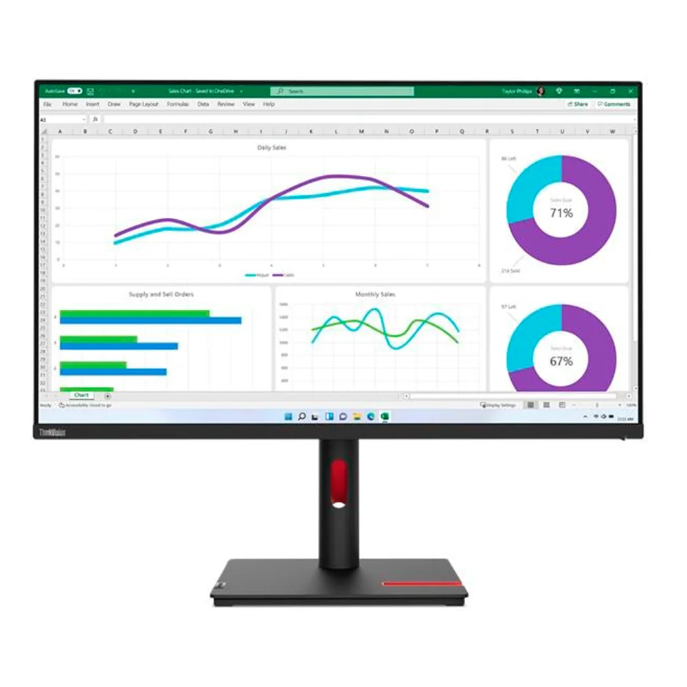 Monitor Lenovo ThinkVision T32h-30 (63D3GAR1LA) | 31.5" QHD (2560×1440) IPS | 60 Hz | HDMI + DP