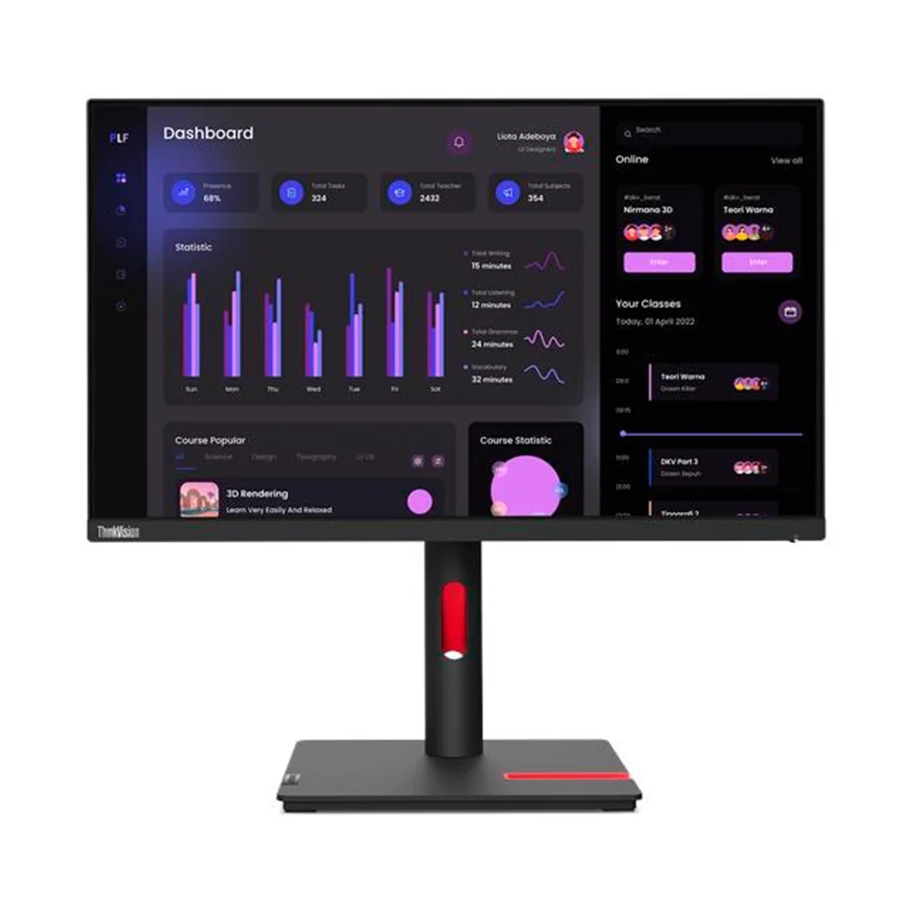 Monitor Lenovo ThinkVision T24i-30 (63CFMAR1LA) | 23.8" FHD (1920×1080) IPS | 60 Hz | HDMI + DP + VGA