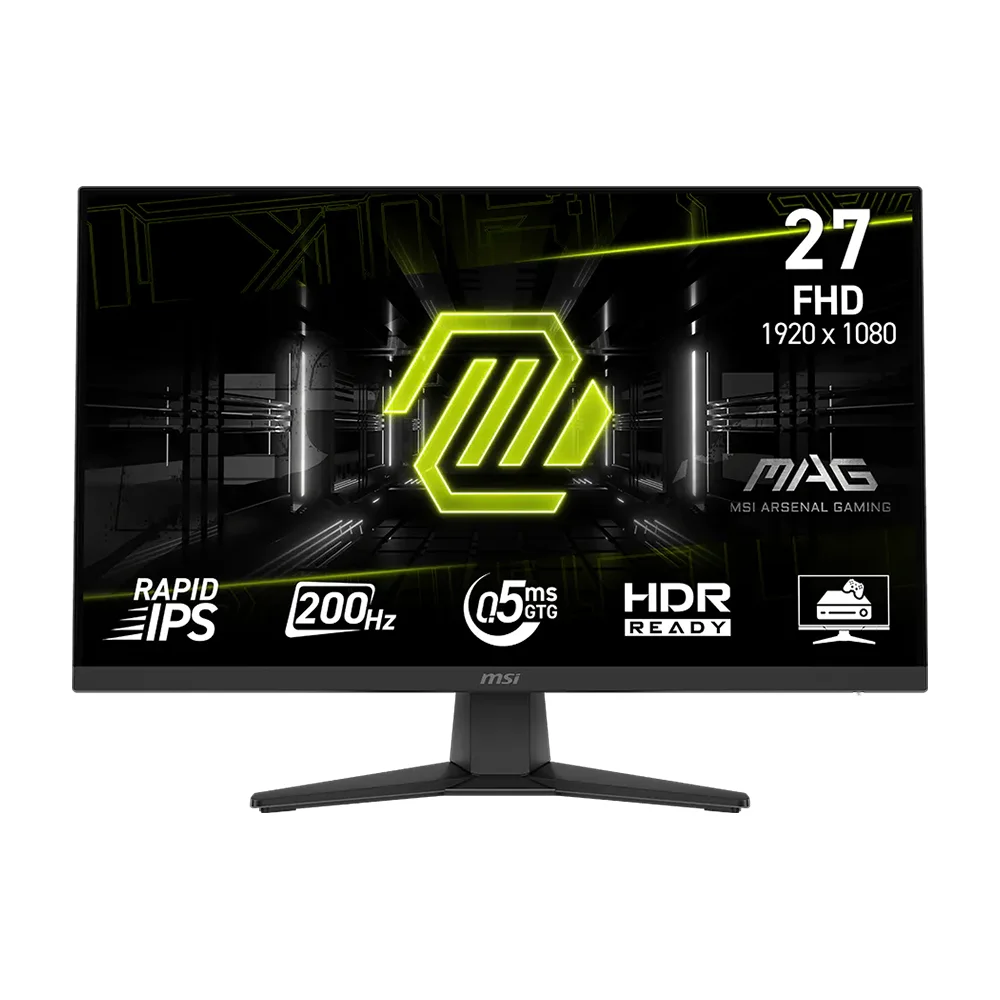 Monitor MSI MAG (MAG 272F) | 27" FHD (1920×1080) Rapid IPS | 200 Hz | 0.5 ms GtG | HDMI + DP
