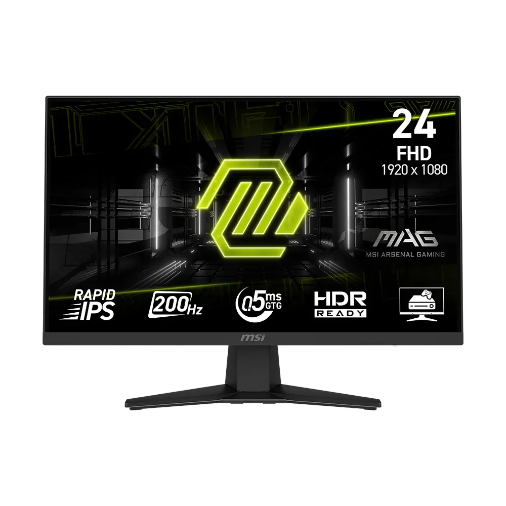 Monitor MSI MAG (MAG244F) | 23.8" FHD (1920×1080) Rapid IPS | 200 Hz | 0.5 ms GtG | HDMI + DP