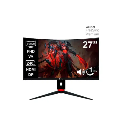 Monitor Teros (TE-2764G) | 27" FHD (1920×1080) VA Curvo | 240 Hz | HDMI + DP