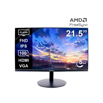 Monitor Teros (TE-2130CS) | 21.5" FHD (1920×1080) IPS Curvo | 100 Hz | HDMI + DP + VGA