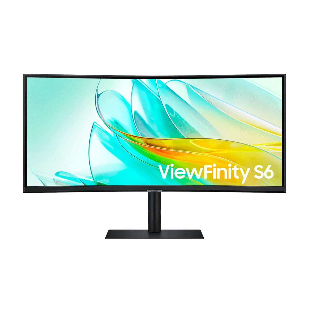Monitor Samsung ViewFinity S6 (LS34C650UALXPE) | 34" WQHD (3440×1440) IPS Curvo | 100 Hz | USB-C 90 W + HDMI + DP