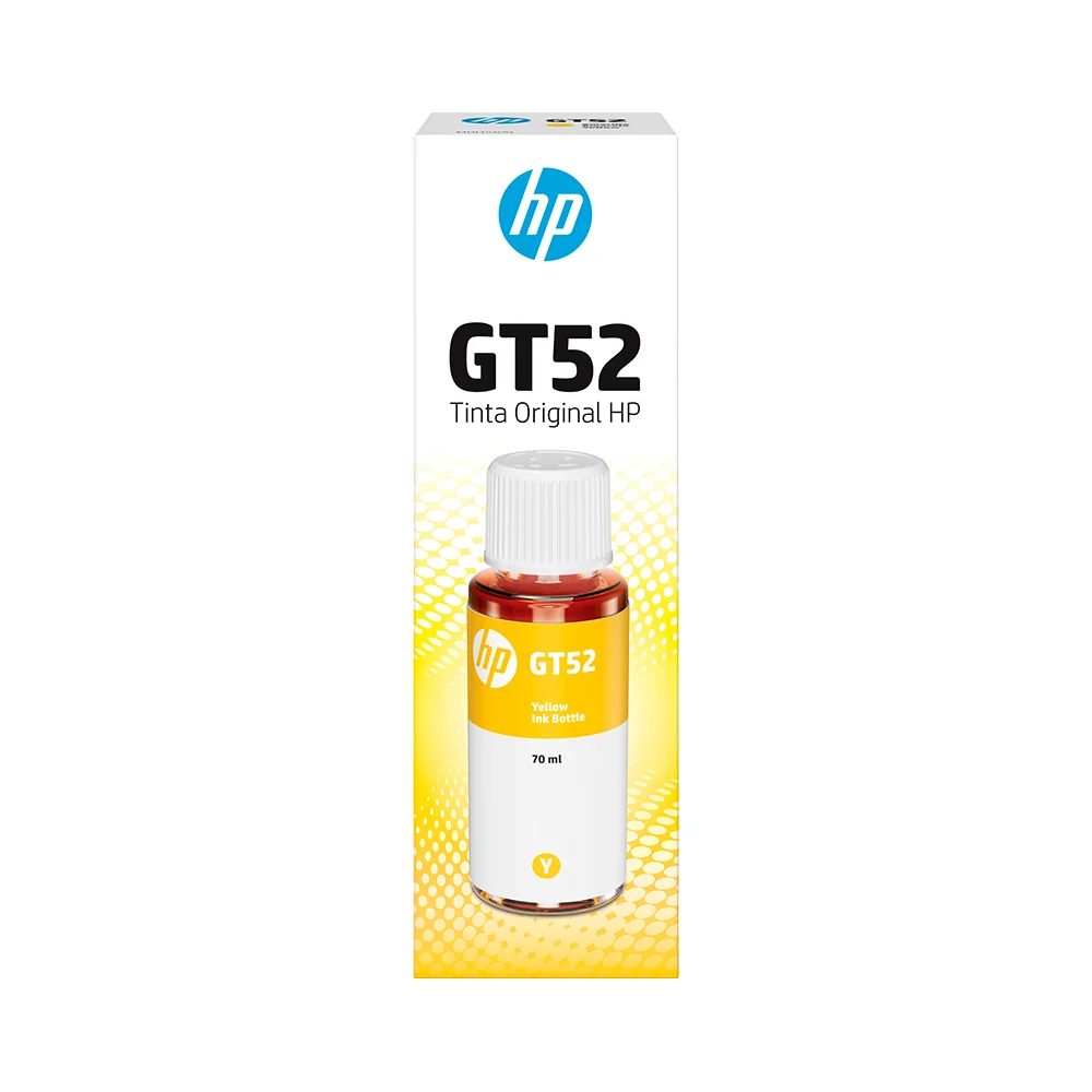 Botella de tinta original HP GT52 amarillo de 70 ml (M0H56AL)