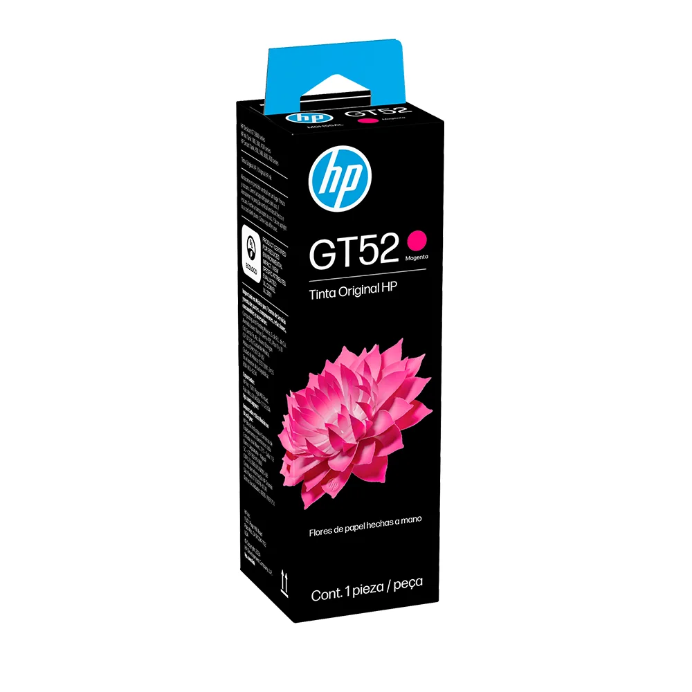 Botella de tinta original HP GT52 magenta de 70 ml (M0H55AL)