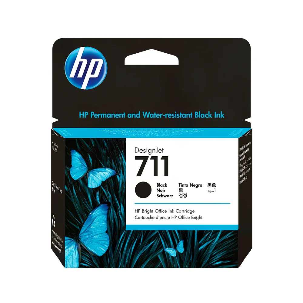 Cartucho de tinta HP DesignJet 711 negro de 80 ml (CZ133A)