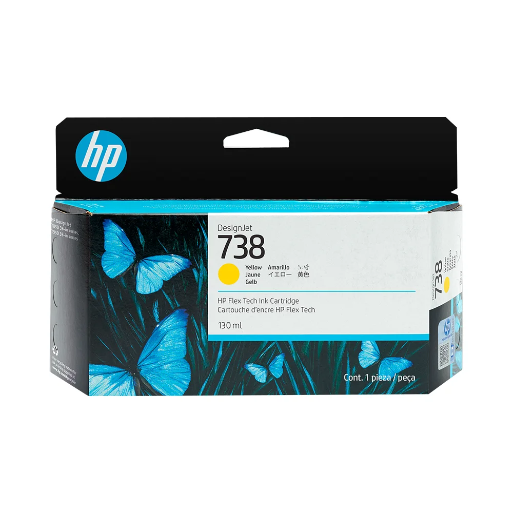 Cartucho de tinta HP DesignJet 738 amarillo de 130 ml (498N7A)