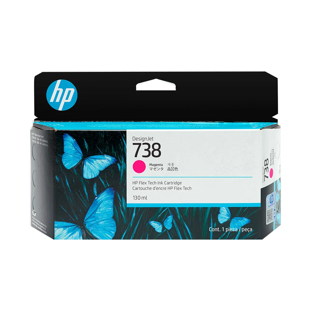 Cartucho de tinta HP DesignJet 738 magenta de 130 ml (498N6A)