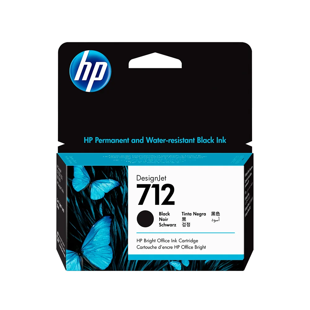 Cartucho de tinta HP DesignJet 712 negro de 38 ml (3ED70A)