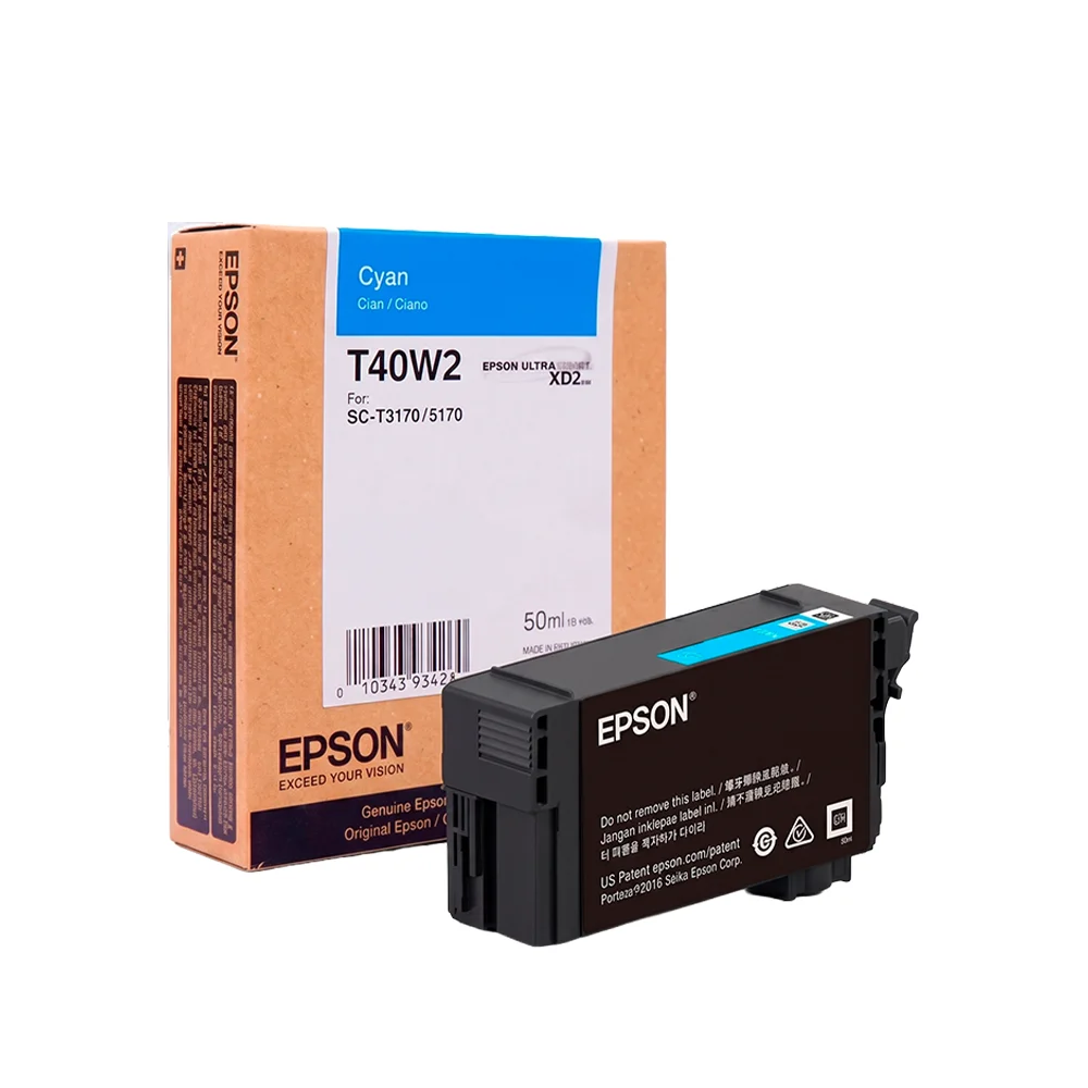 Epson T40W220 Cartucho de Tinta Cian 50ml - SureColor T3170/T5170 - UltraChrome XD2