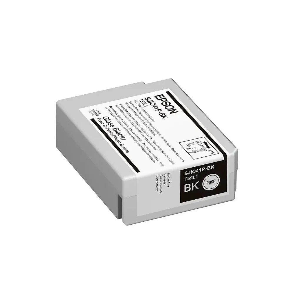 Cartucho de tinta Epson SJIC41P-BK Negro Brillo CW-C4000 (C13T52L120)