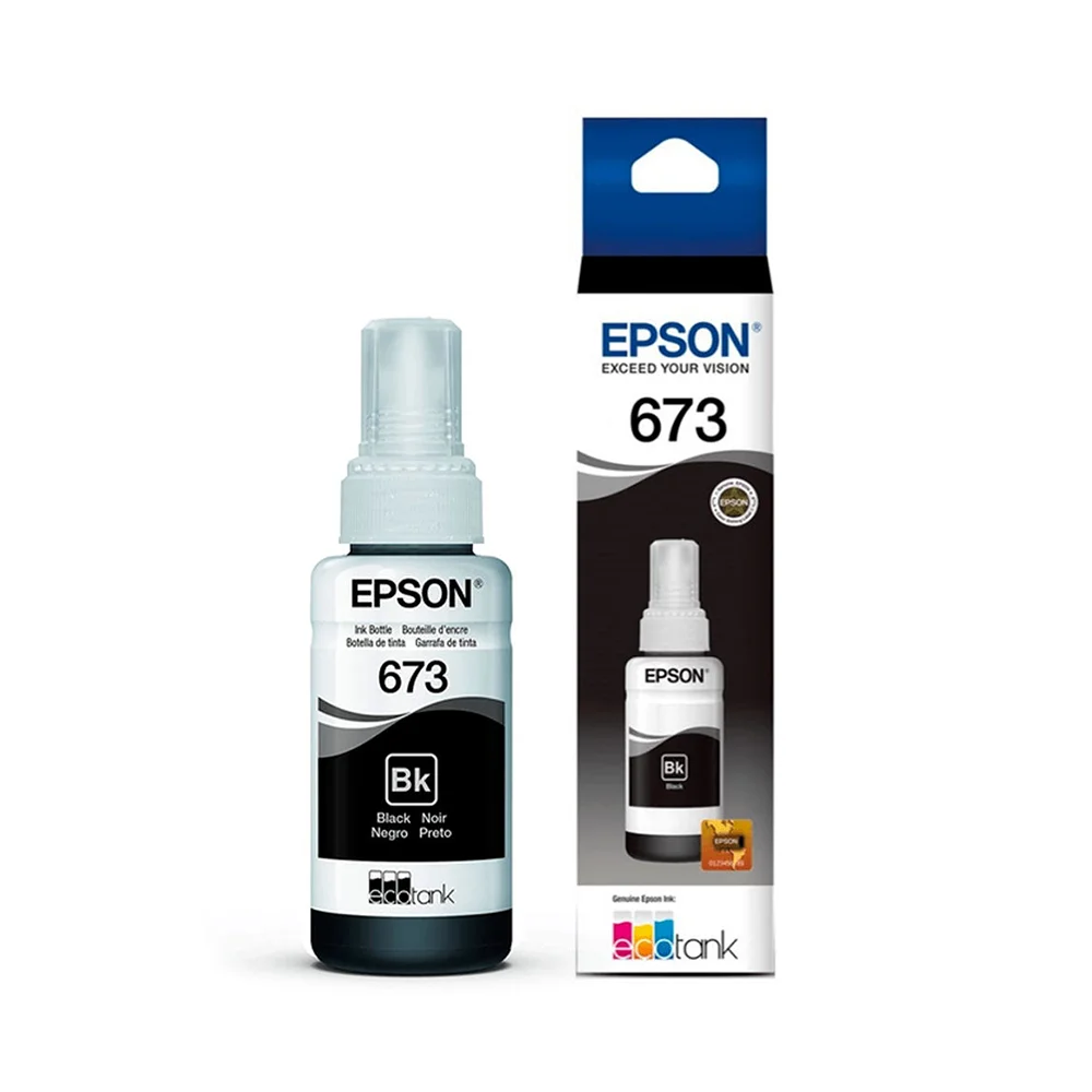 Botella de tinta Epson T673 Negro EcoTank L800 (T673120-AL)