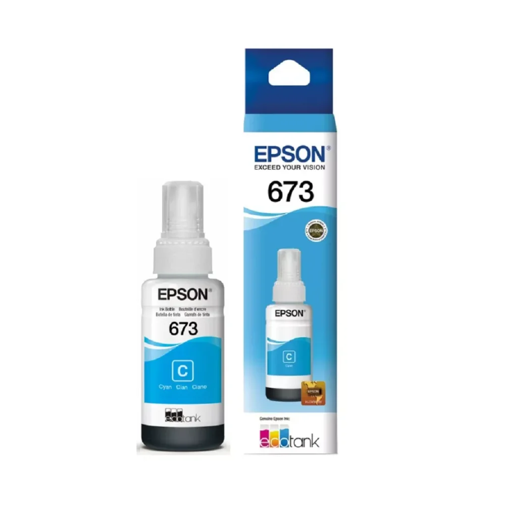 Botella de tinta Epson T673 Cian EcoTank L800 (T673220-AL)