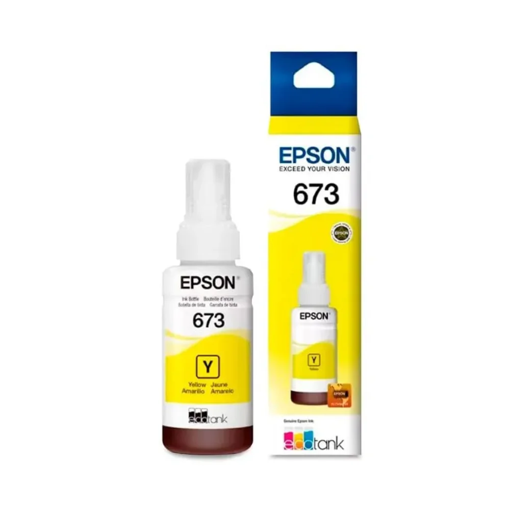 Botella de tinta Epson T673 Amarillo EcoTank L800 (T673420-AL)