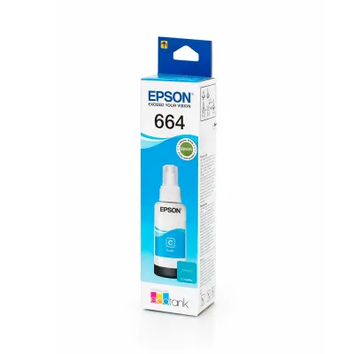 Botella de tinta Epson T664 Cian (T664220-AL)